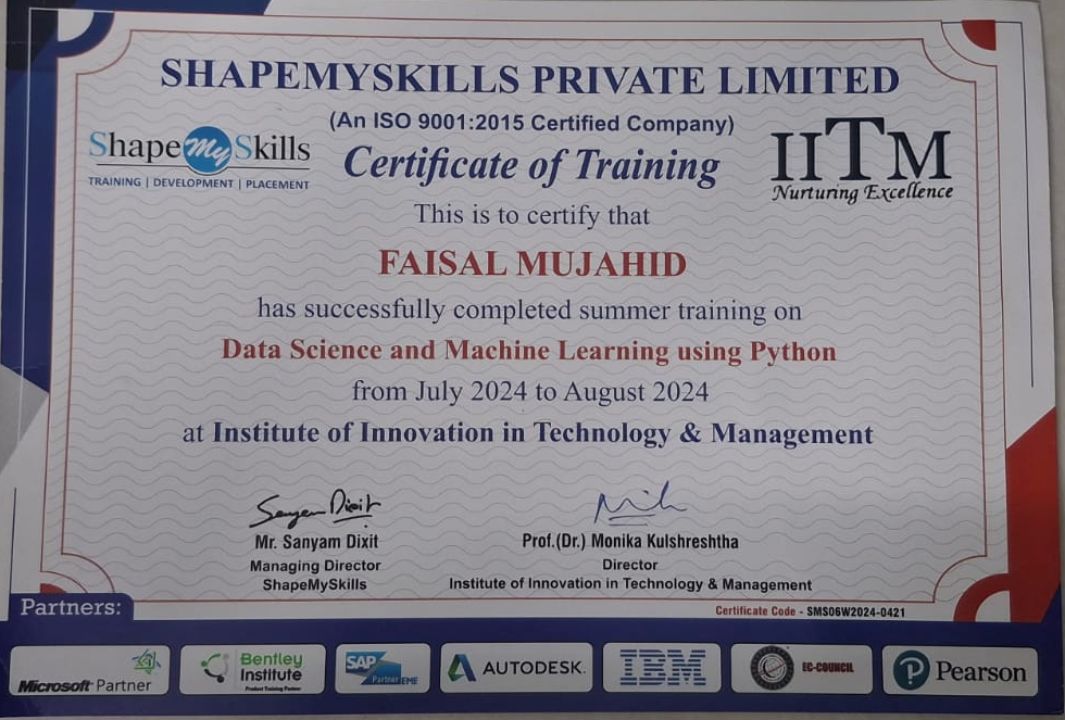 Certificate